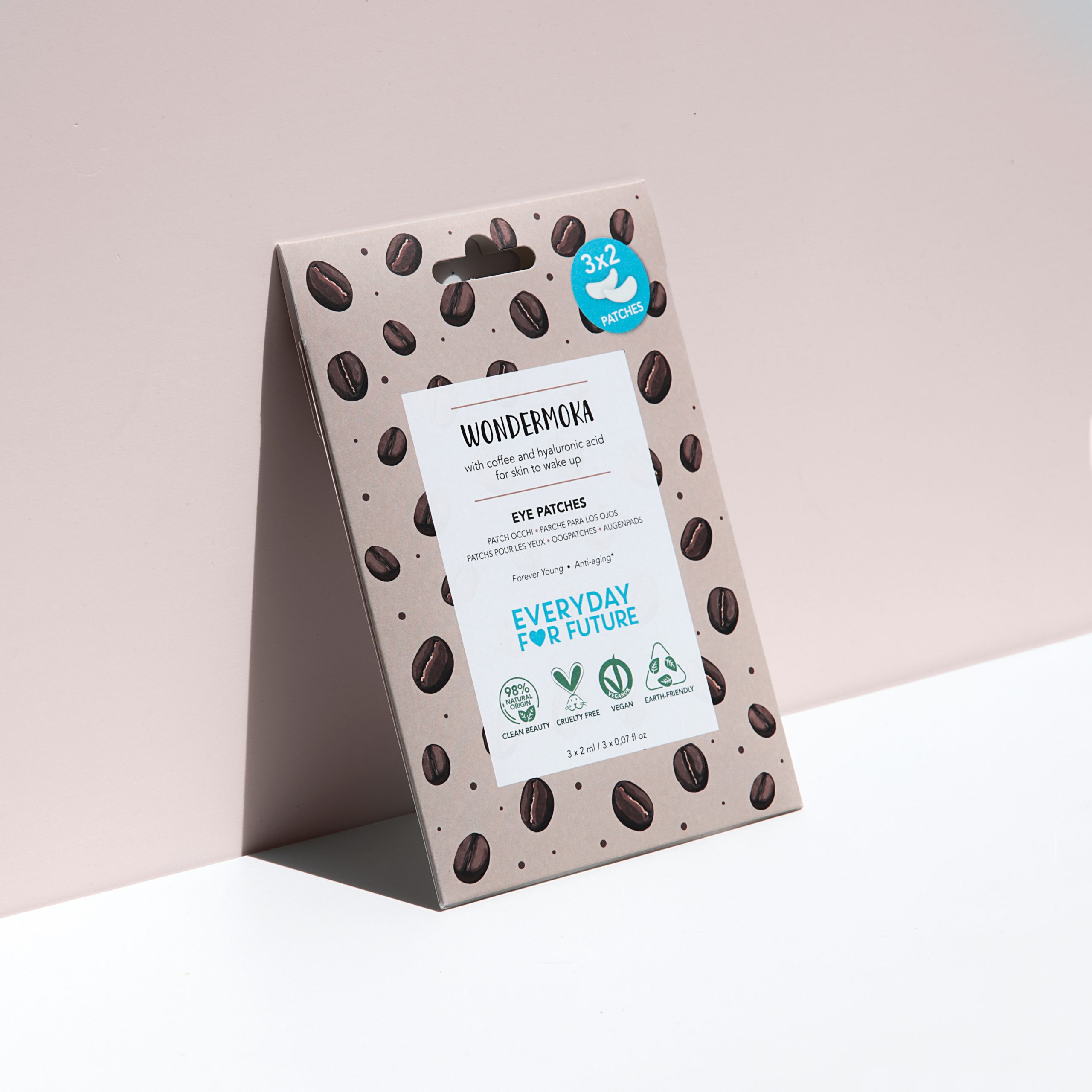 Pack secondario trattamento mensile 3 paia di Patch Occhi con Acido Ialuronico ed estratto di olio di caffè