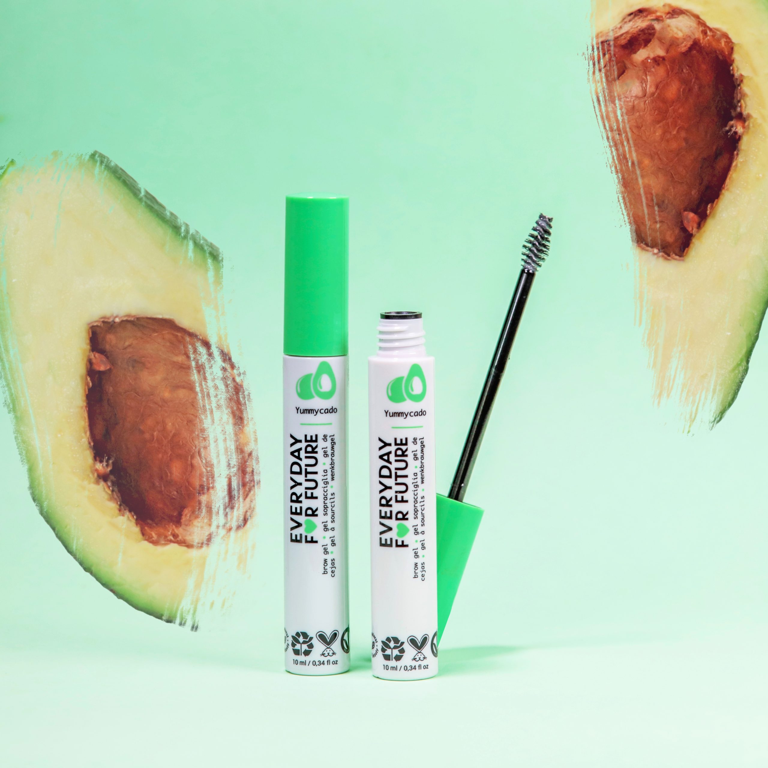 Brow gel - Yummycado Gel trasparente per sopracciglia con olio di avocado