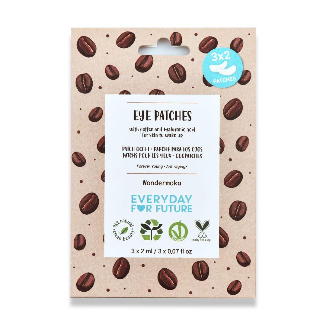 Pack Patch Occhi Wondermoka contenente tre paia di Patch Occhi con estratto di olio di caffè