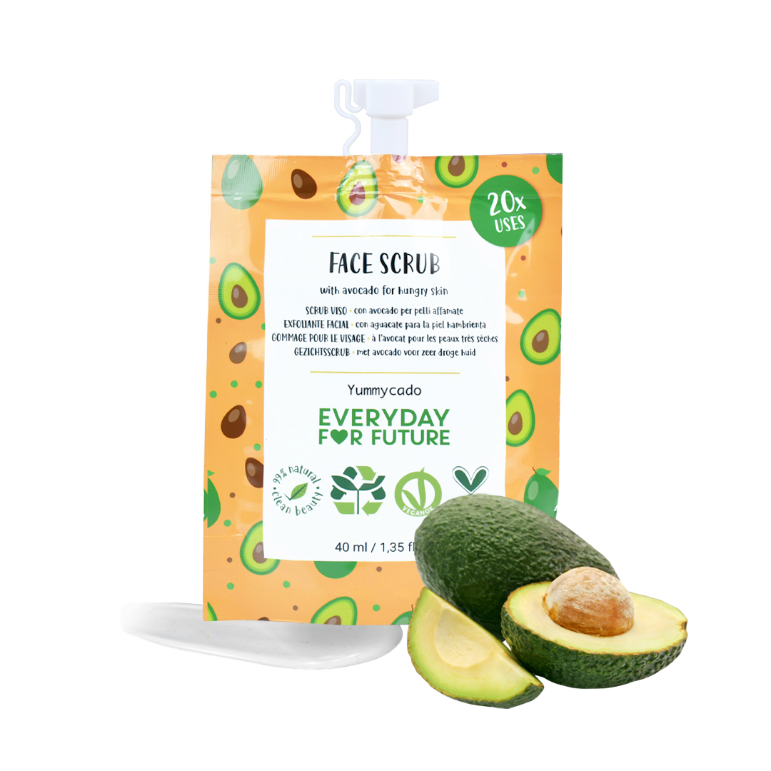 Scrub viso nutriente con estratto di olio di avocado