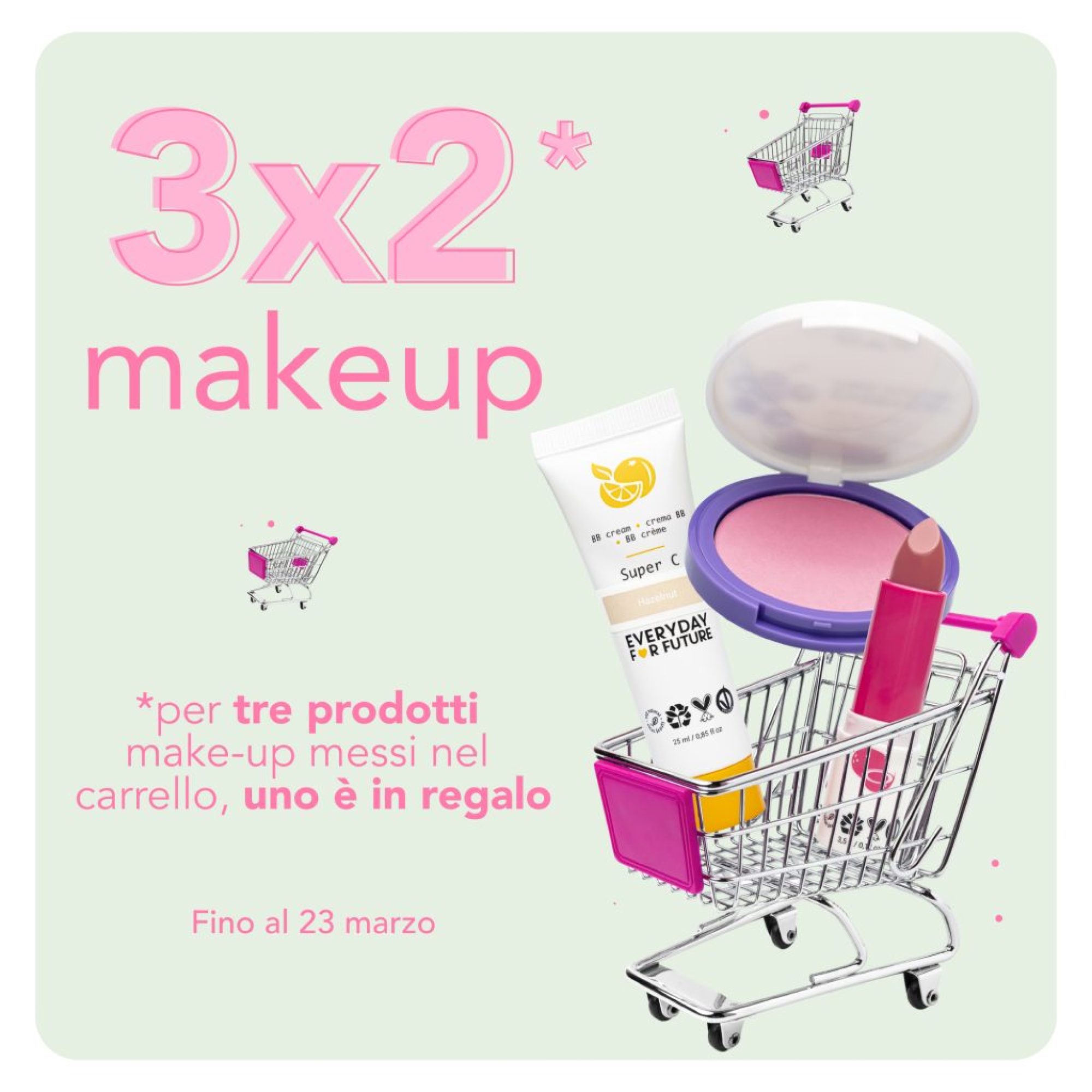 Banner promo 3x2 su tutto il makeup