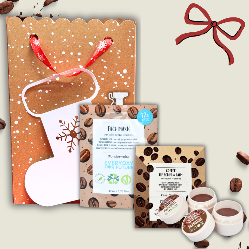 Wondermoka Combo – Maschera viso & lip kit al caffè